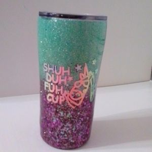 Handmade sHu Duh Duh Cup 2 tones sparkles tumbler  16 onz